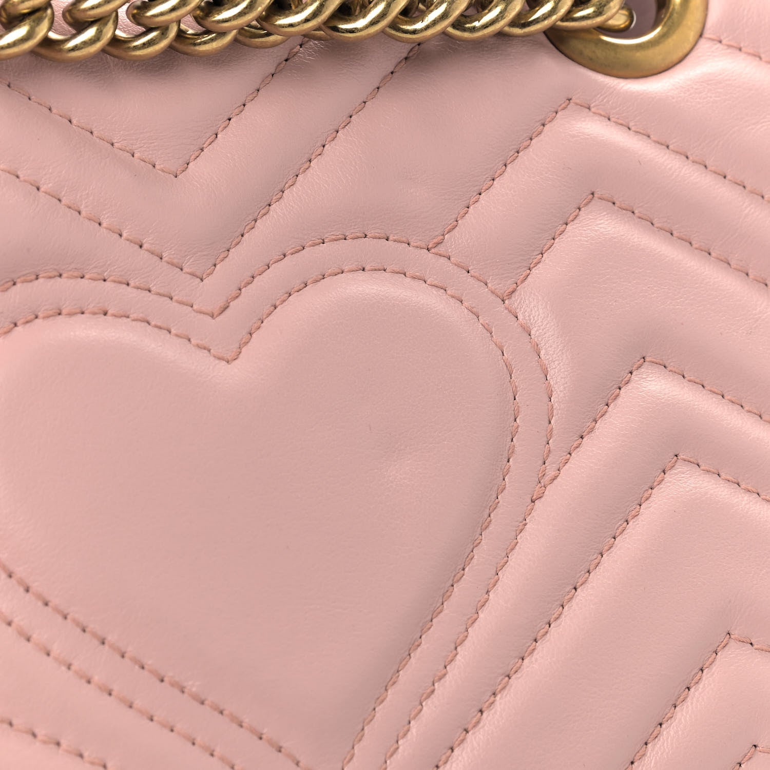 Gucci Calfskin Matelasse Mini GG Marmont Shoulder Bag Perfect Pink 11 of 11