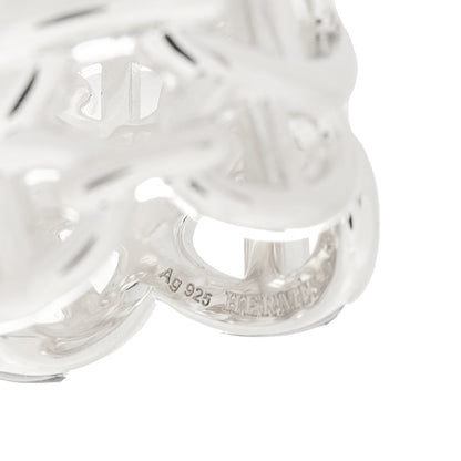 Hermes Sterling Silver GM Chaine d'Ancre Enchainee Band Ring 50 5.5 5 of 6