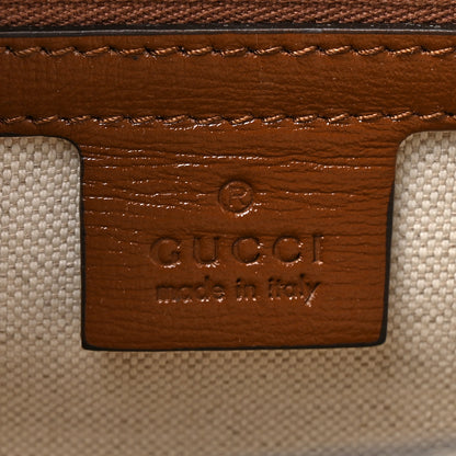 Gucci GG Supreme Monogram Azalea Calfskin Small Retro Interlocking G Tote Bag Beige Ebony Brown Sugar 6 of 12