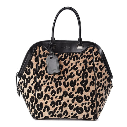 Louis Vuitton Jacquard Velvet Leopard Print Stephen Sprouse North South Bag Black 1 of 11