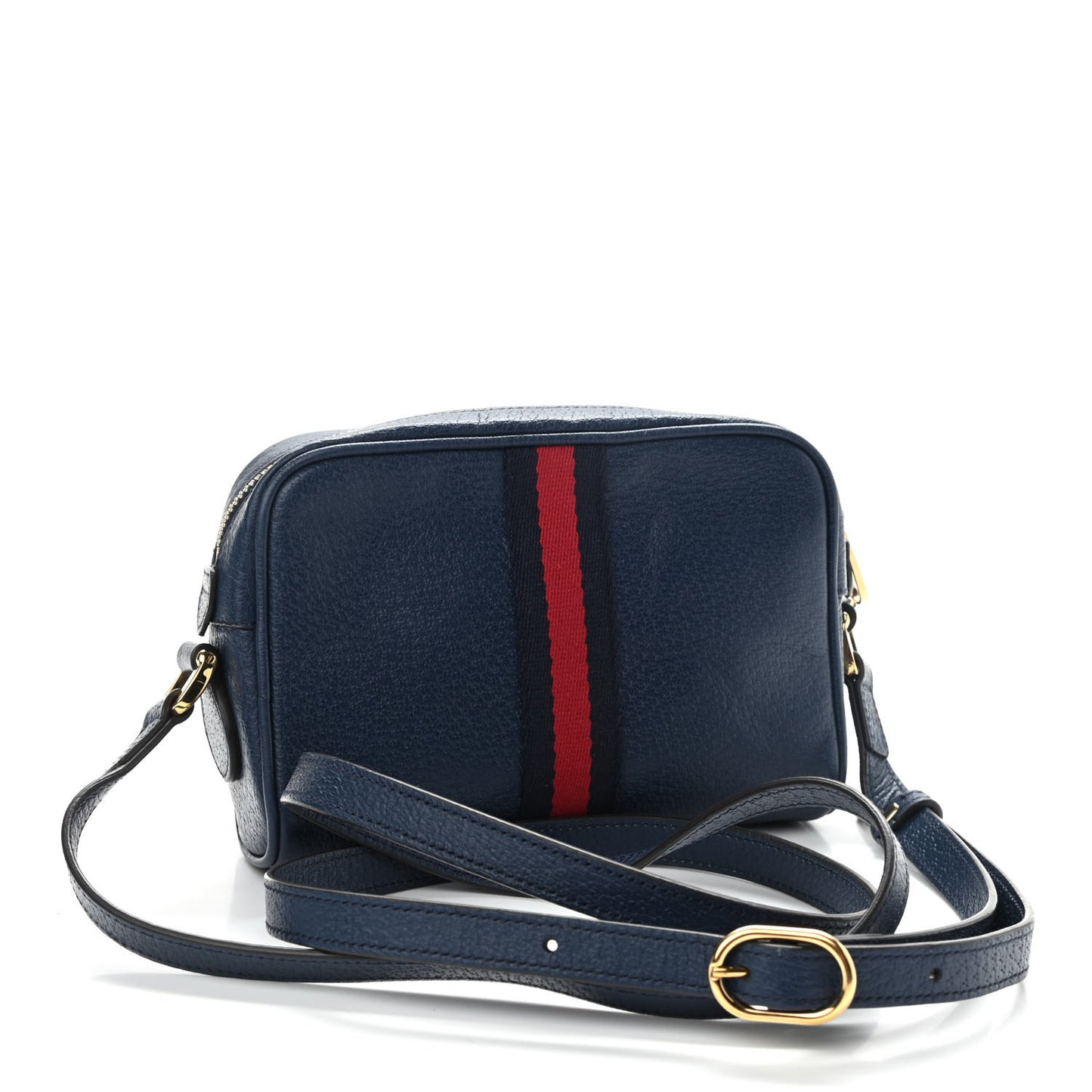 Calfskin Web Mini Ophidia Shoulder Bag Navy