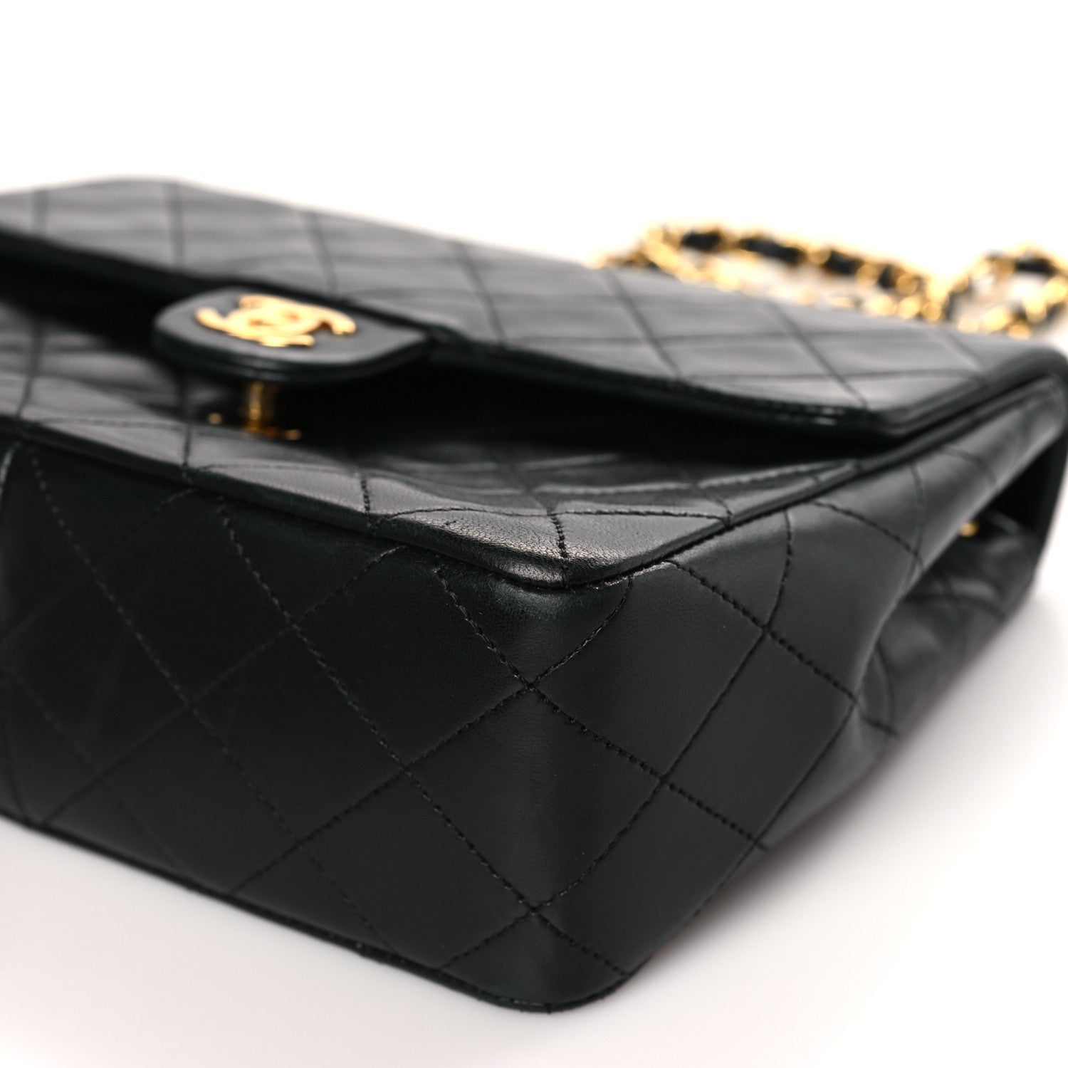 Chanel Lambskin Quilted Mini Square Flap Black 9 of 9