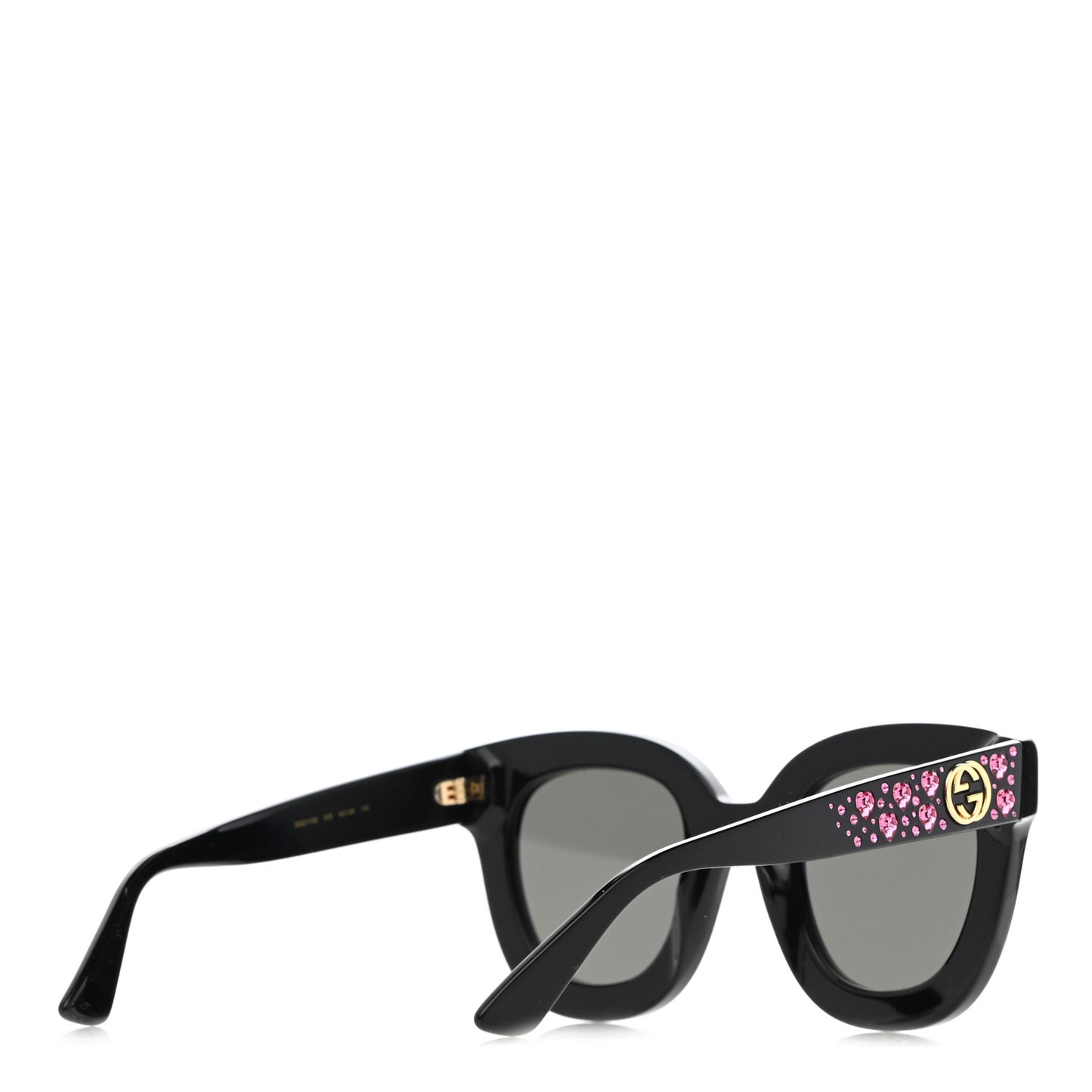 Acetate Hearts Cat Eye Sunglasses GG0116S Black Pink