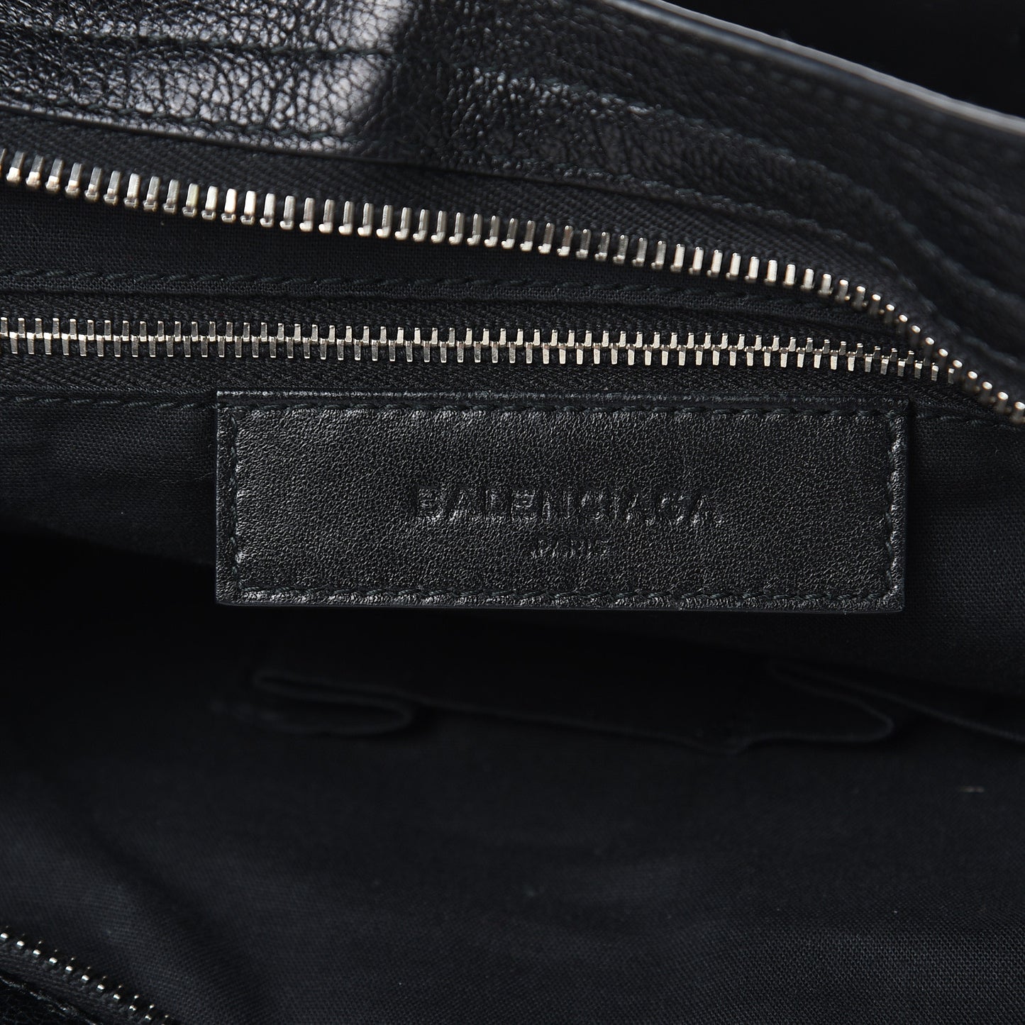 Chevre Silver Metallic Edge Hardware City Black