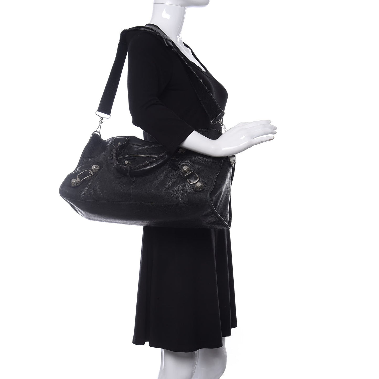 Agneau Giant 21 Silver Hardware Part Time Black