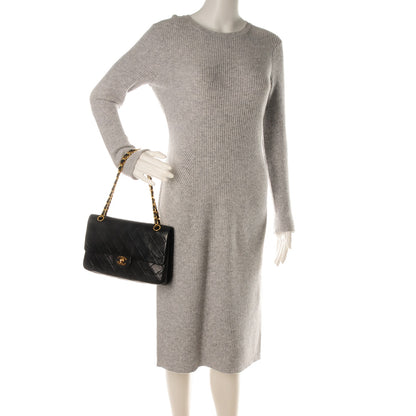 Chanel Lambskin Quilted Medium Double Flap Navy 2 of 8