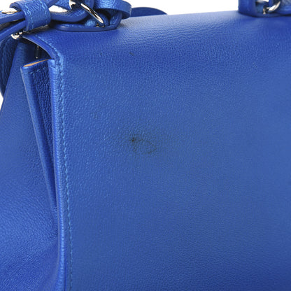 Delvaux Metallic Grained Calfskin Mini Brillant Satchel Satin Electric 9 of 10