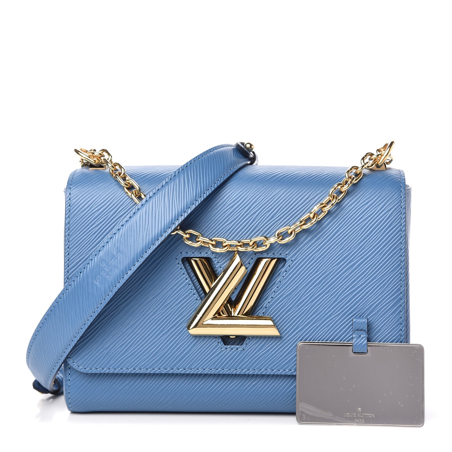 Epi Twist Shoulder Bag MM Blue Jean