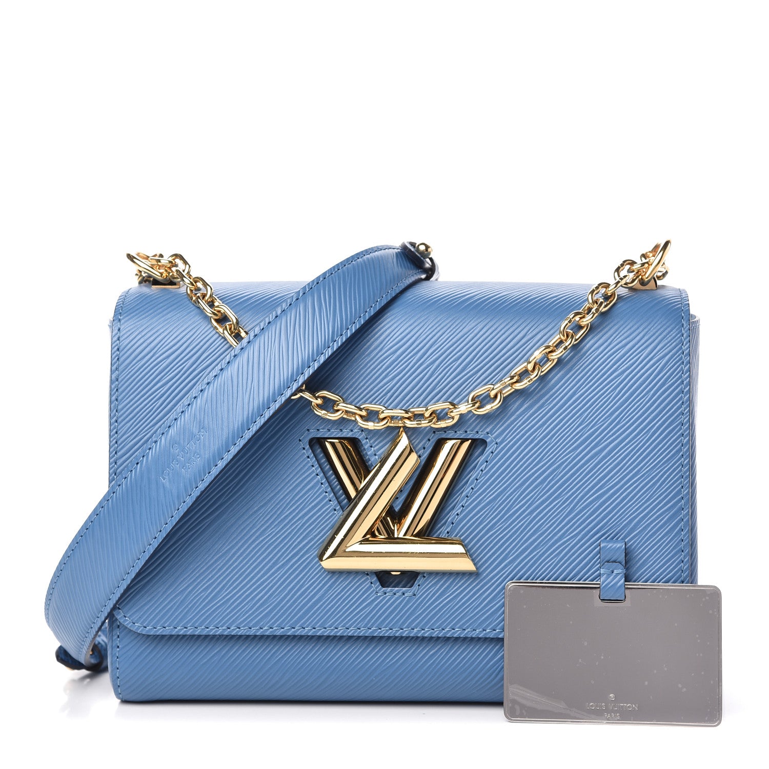Louis Vuitton Epi Twist Shoulder Bag MM Blue Jean 1 of 9