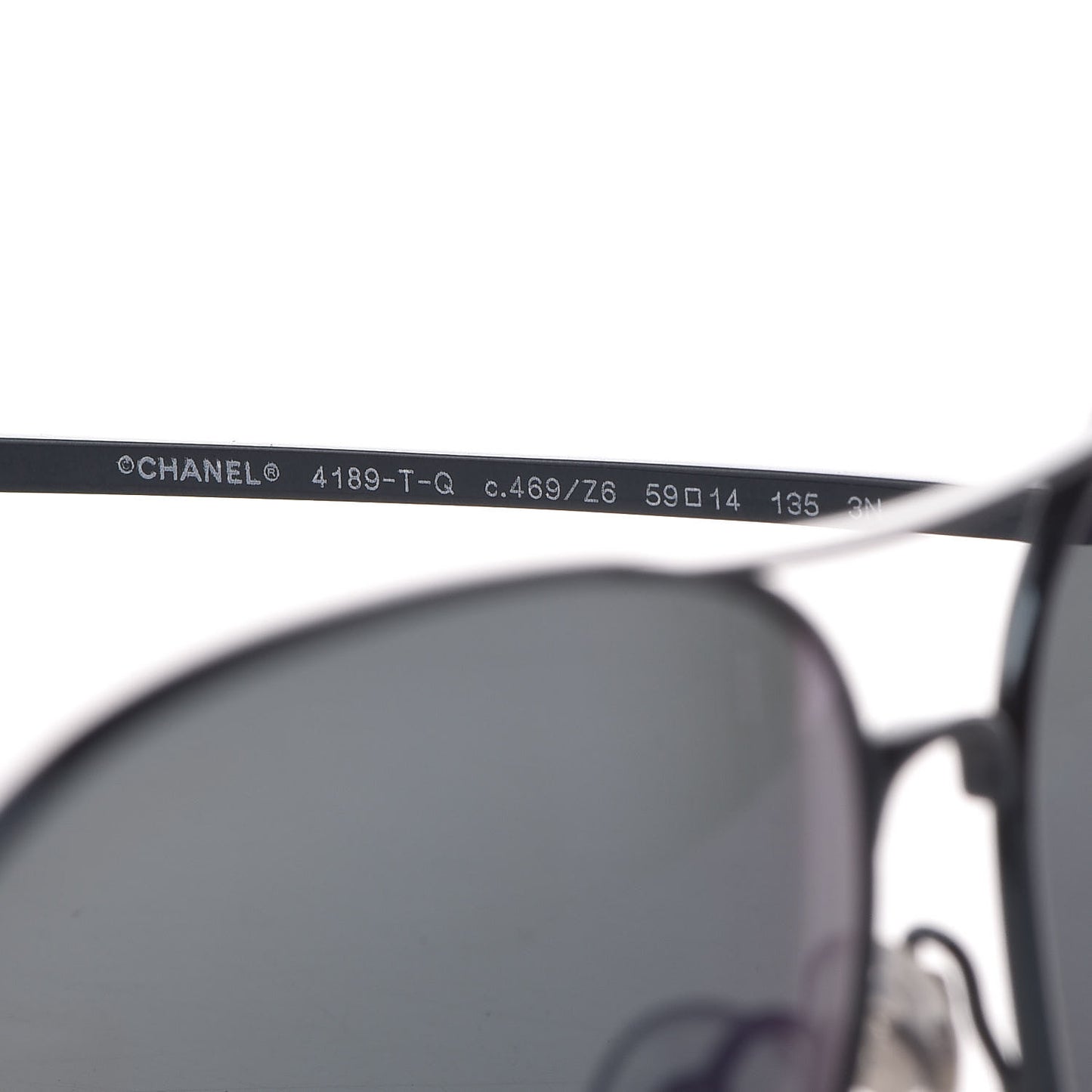 Metal Aviator CC Sunglasses 4189 T-Q Black
