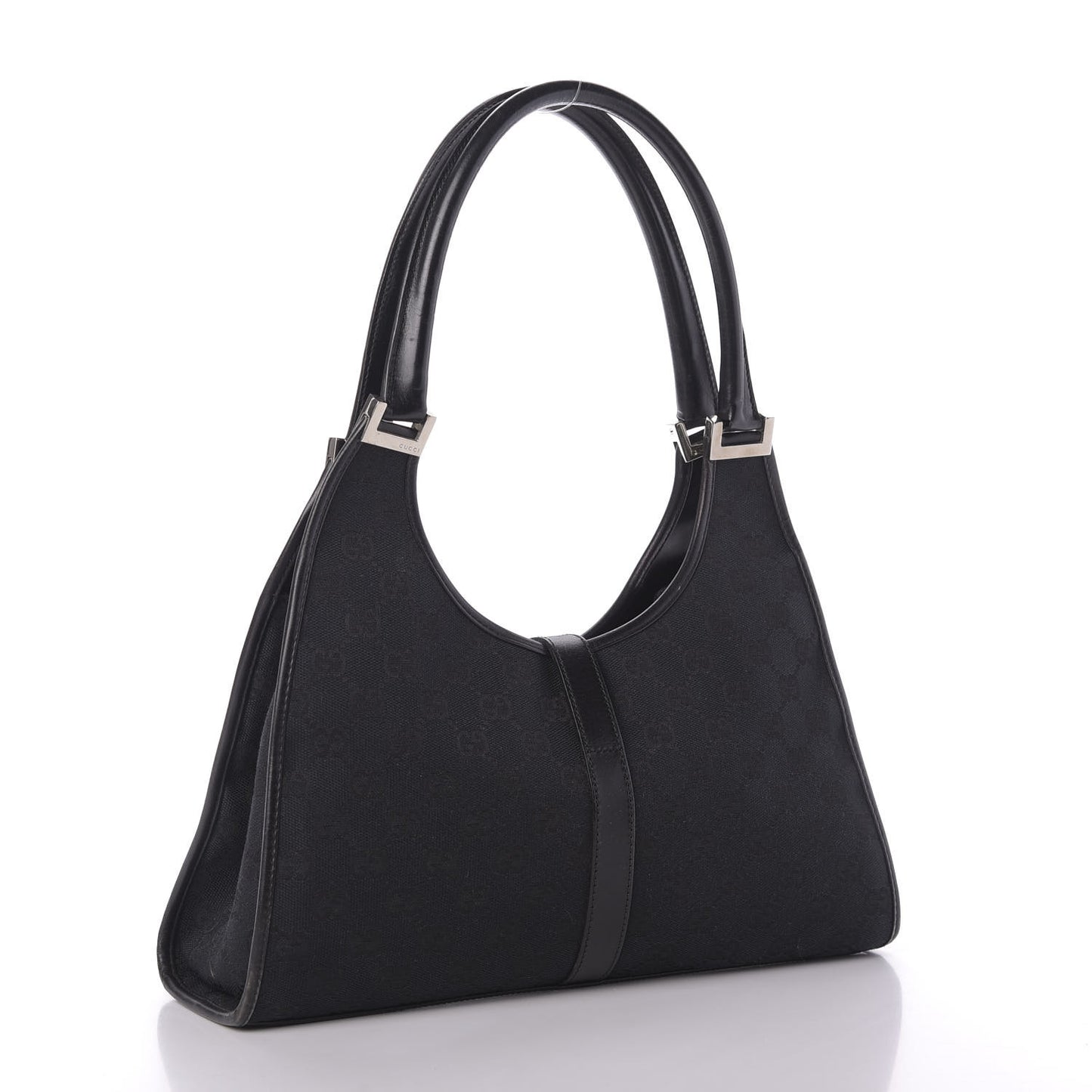 Monogram Bardot Shoulder Bag Black