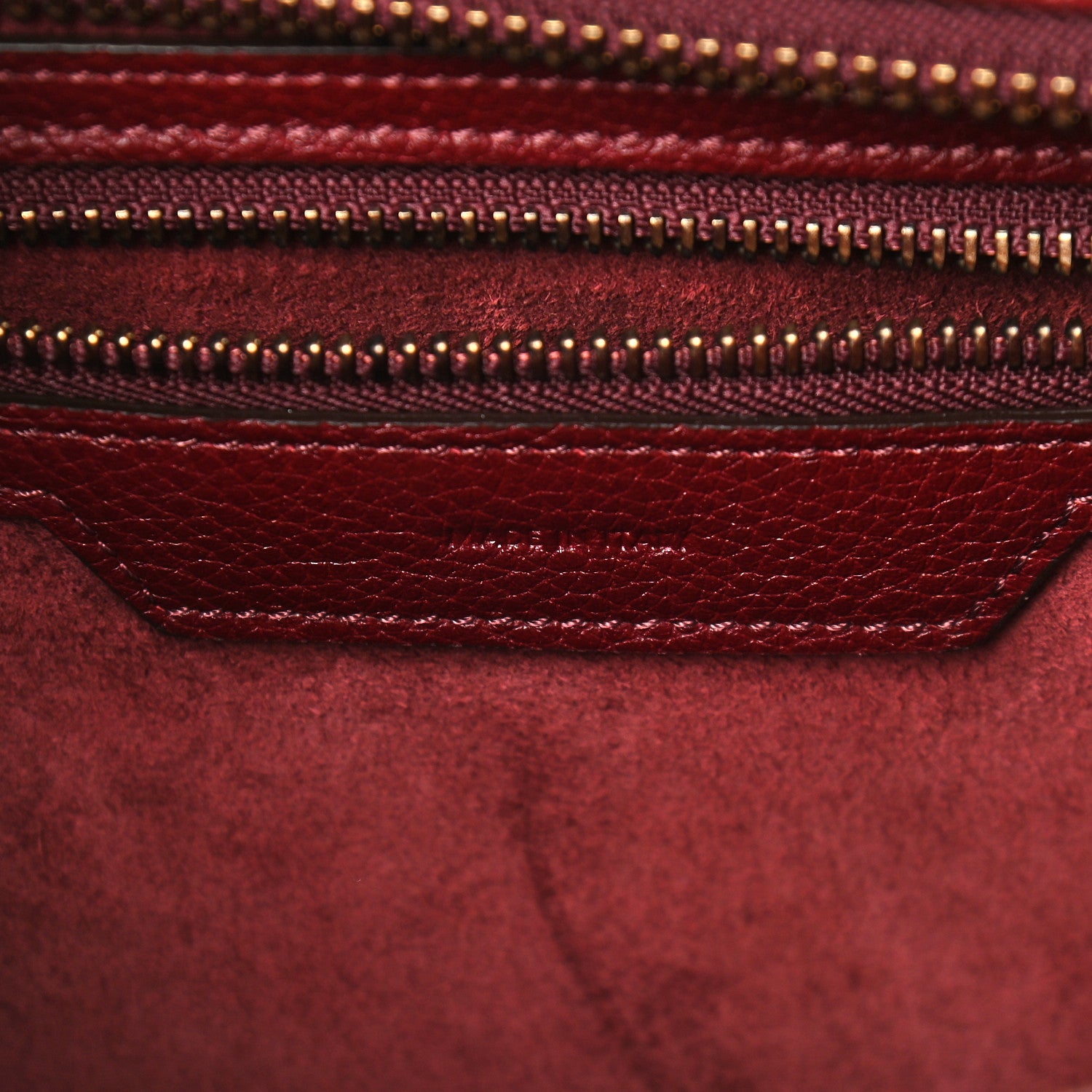 Celine Drummed Calfskin Micro Luggage Light Burgundy 6 of 8