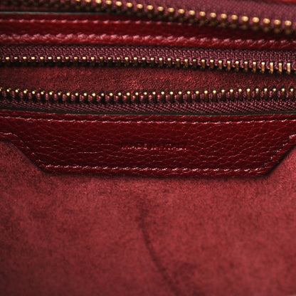 Celine Drummed Calfskin Micro Luggage Light Burgundy 6 of 8
