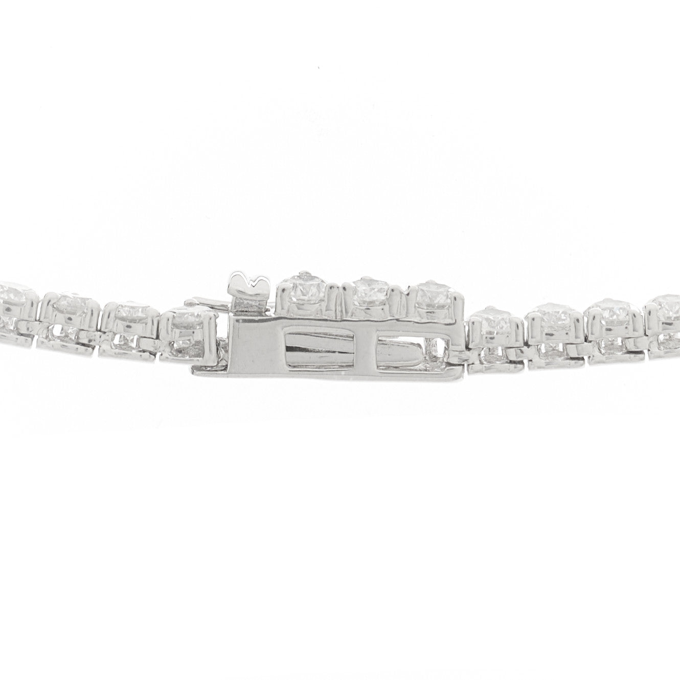 14K White Gold Diamond 13.20ctw Riviera Necklace