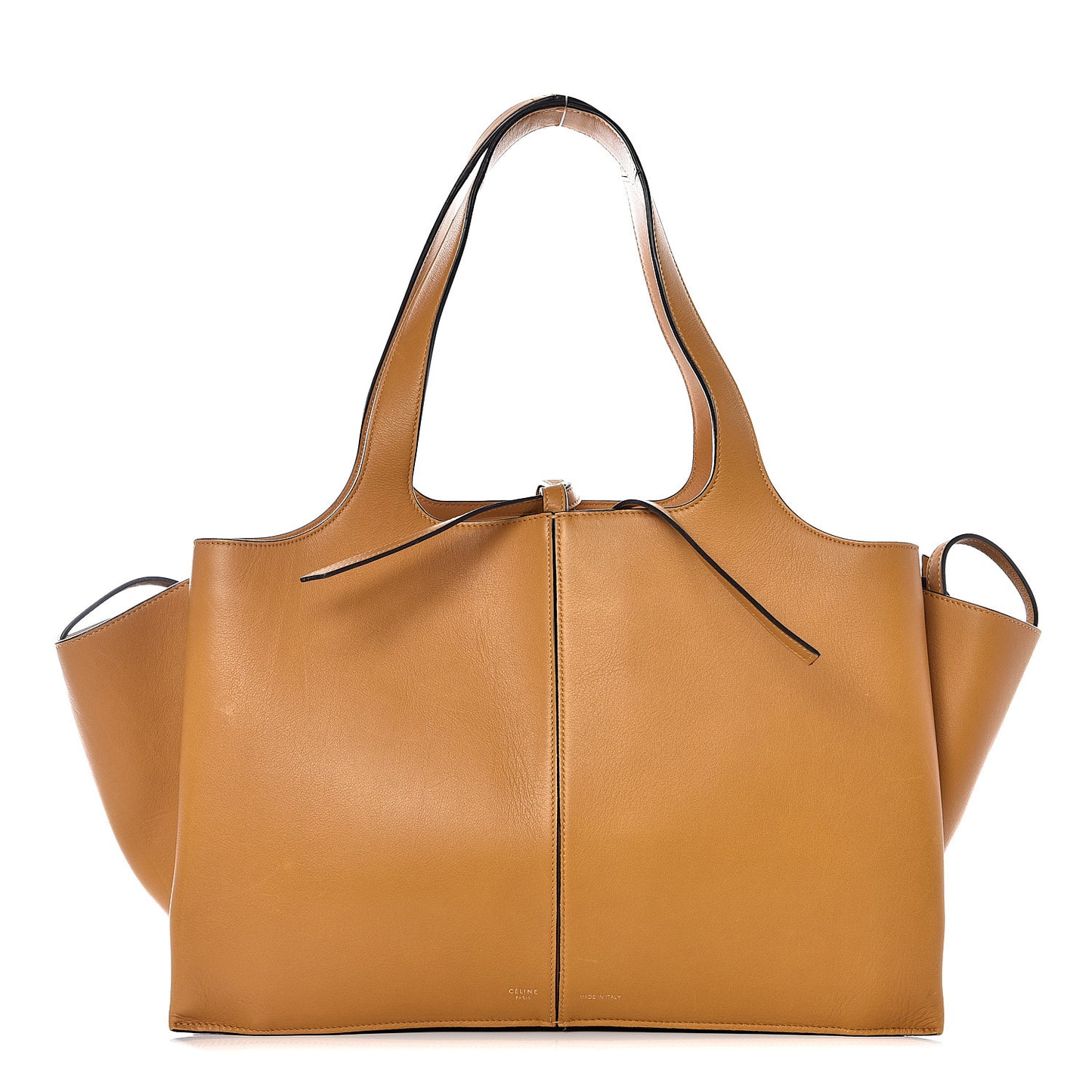 Supple Natural Calfskin Medium Tri-Fold Bag Blonde