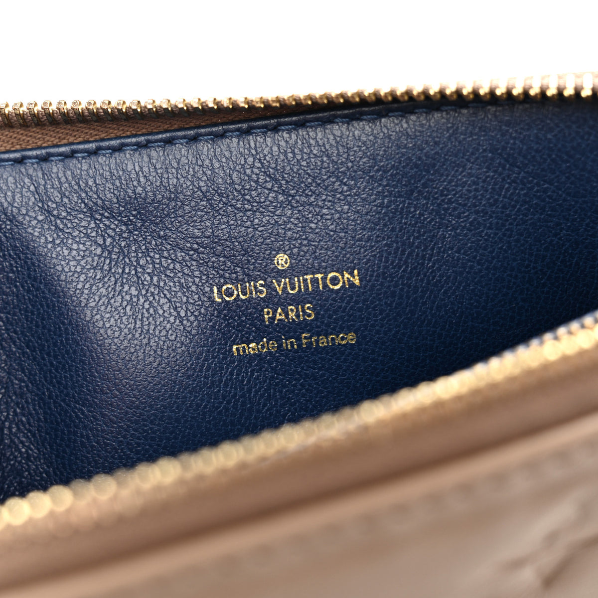 Lambskin Embossed Monogram Coussin PM Taupe