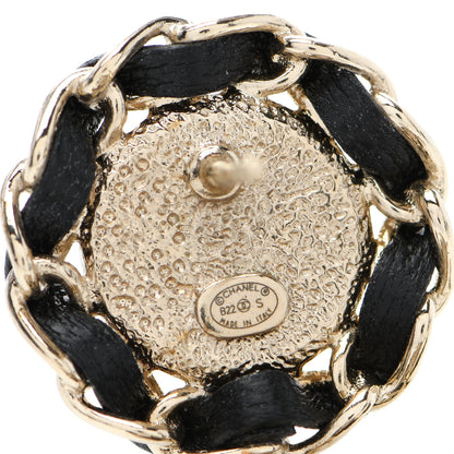 Chanel Lambskin CC Chain Drop Earrings Black Gold 4 of 5