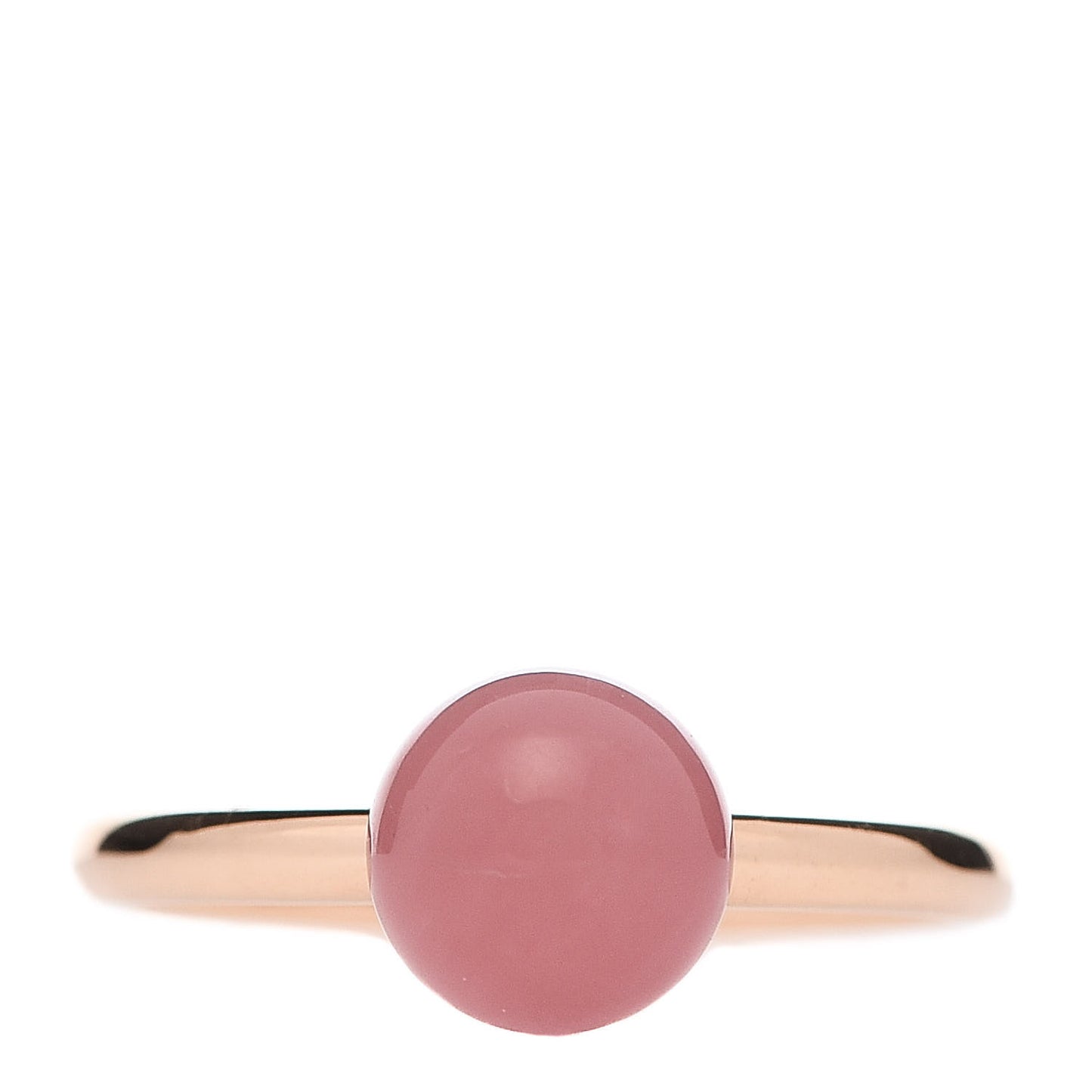18K Rose Gold Rose Quartz HardWear Ball Ring 54 7