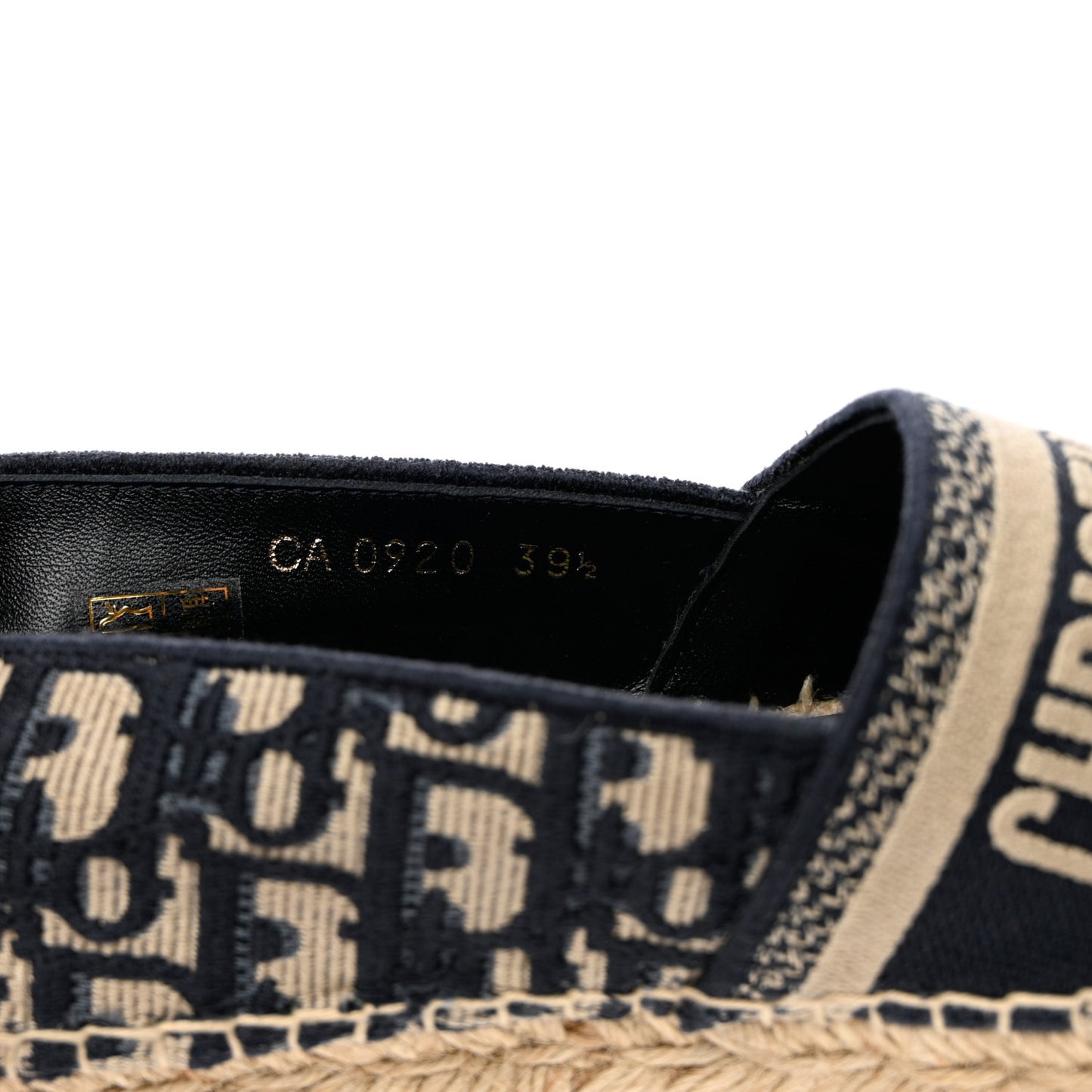 Oblique Embroidered Granville 15mm Espadrilles 39.5 Deep Blue