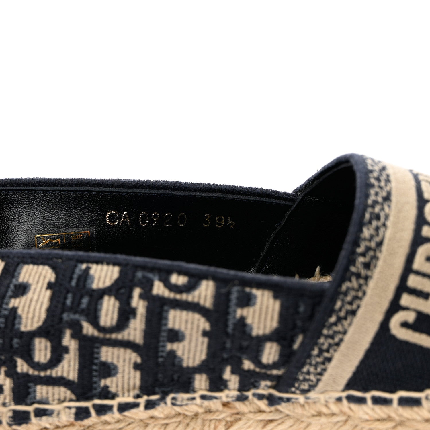 Christian Dior Oblique Embroidered Granville 15mm Espadrilles 39.5 Deep Blue 7 of 8