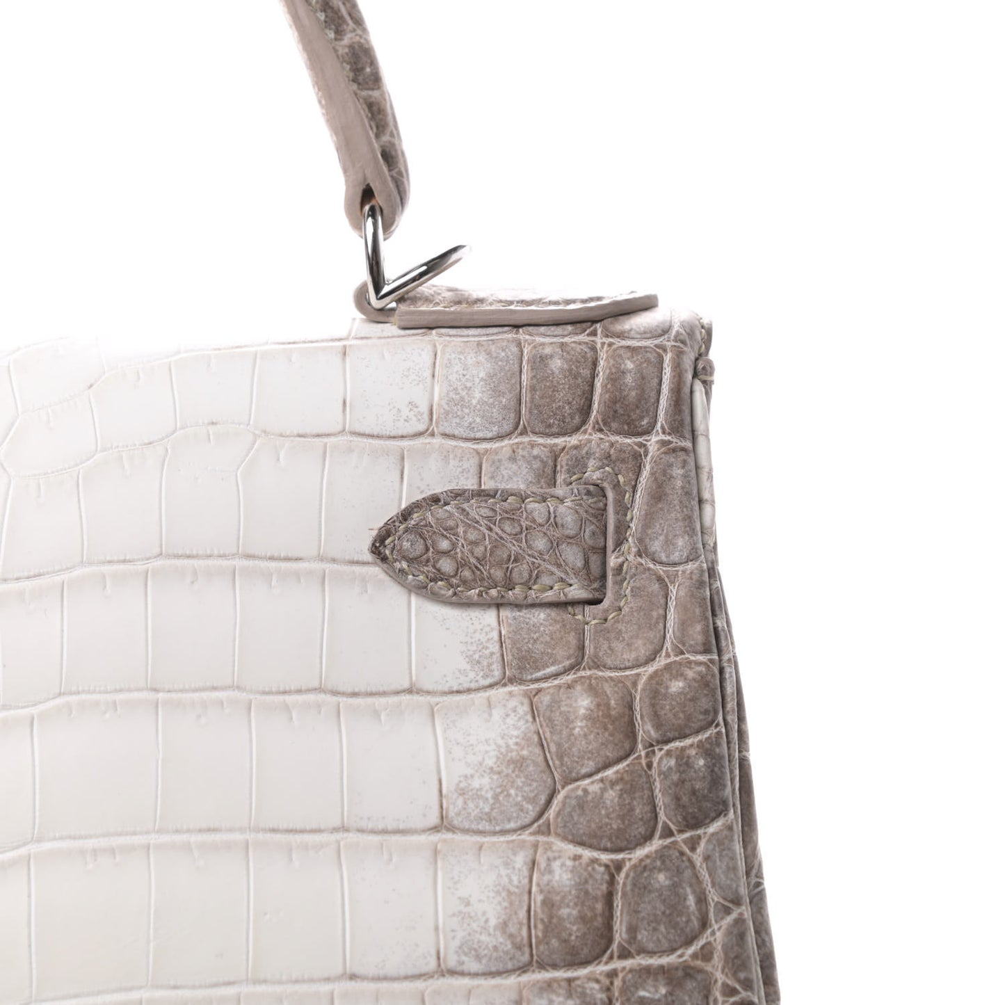 Matte Niloticus Crocodile Himalaya Kelly Retourne 28 White
