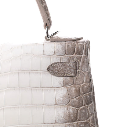 Hermes Matte Niloticus Crocodile Himalaya Kelly Retourne 28 White 17 of 23