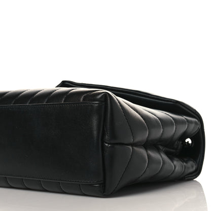 Saint Laurent Calfskin Y Quilted Monogram Monochrome Small Loulou Chain Satchel Black 9 of 9