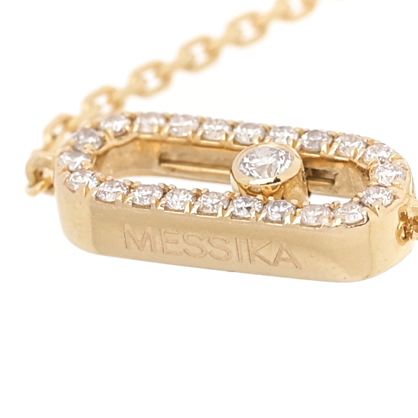 18K Yellow Gold Diamond Messika Care(s) Pave Bracelet