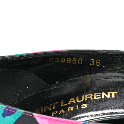 Saint Laurent Tessuto Silk Floral Zoe Pump 36 Multicolor 6 of 8