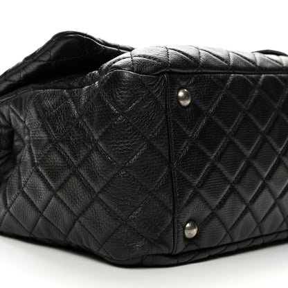 Chanel Calfskin Quilted XXL Travel Flap Bag Black 8 of 9