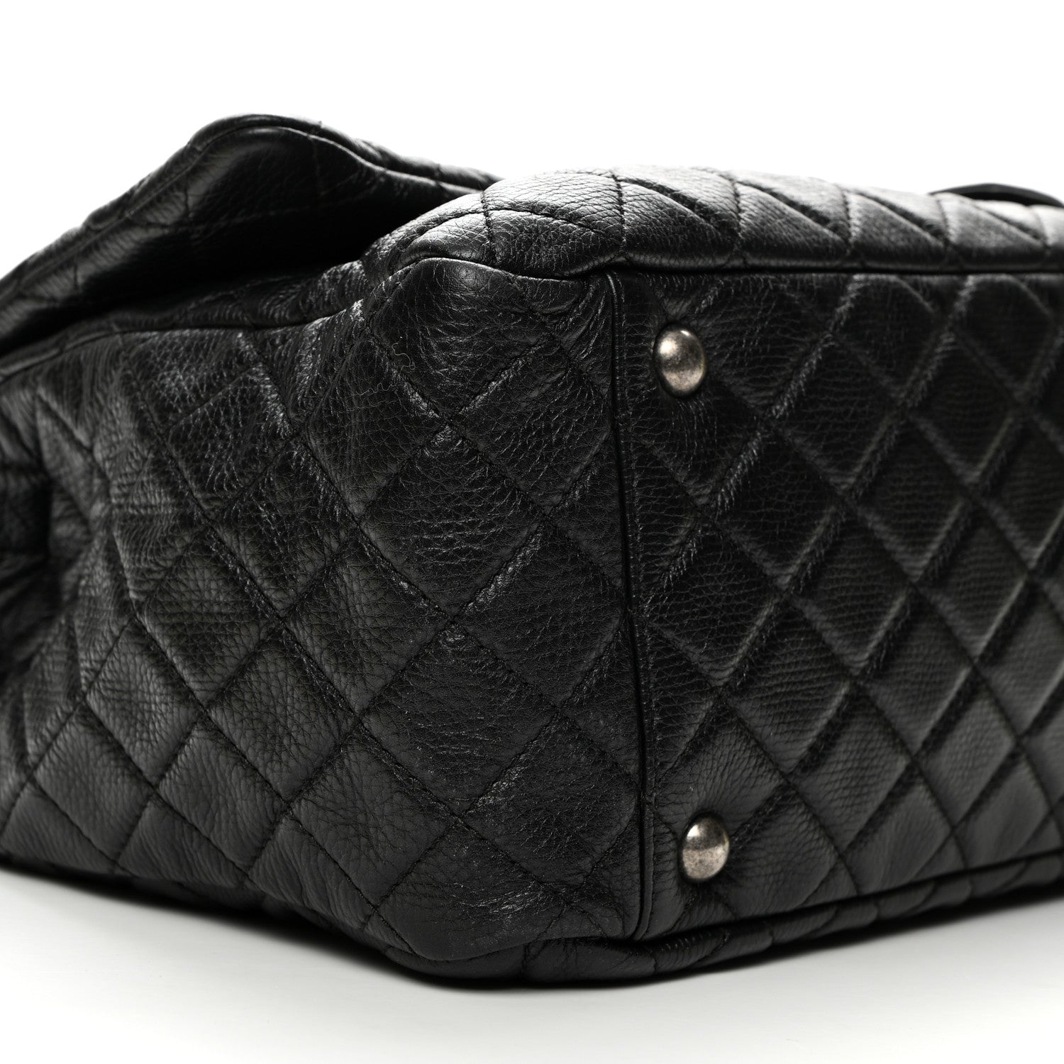 Chanel Calfskin Quilted XXL Travel Flap Bag Black 8 of 9