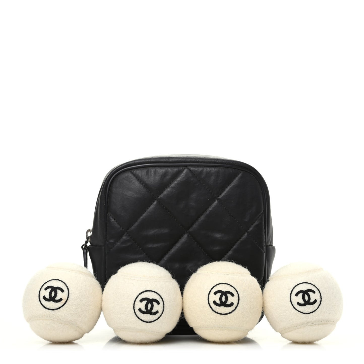 Tennis Balls Set of 4 and Pouch