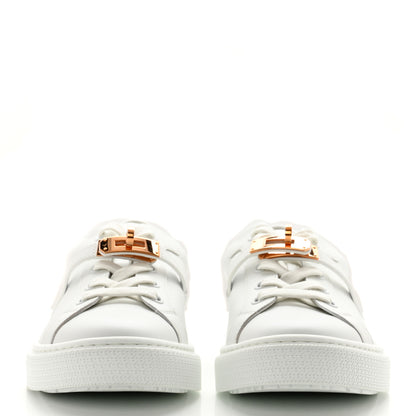 Hermes Calfskin Day Sneakers 37.5 White 2 of 11