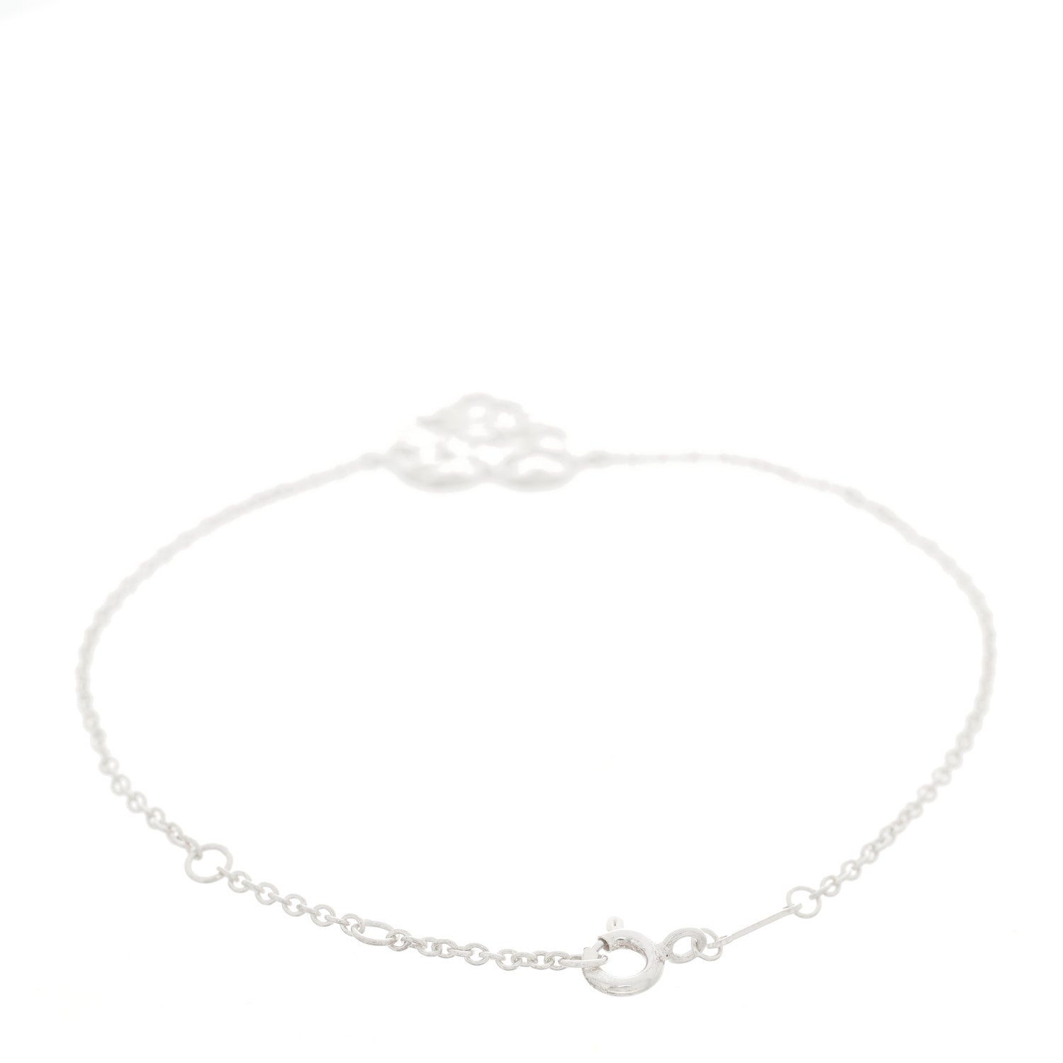 Tiffany Sterling Silver Paloma Picasso Olive Leaf Heart Bracelet 2 of 5