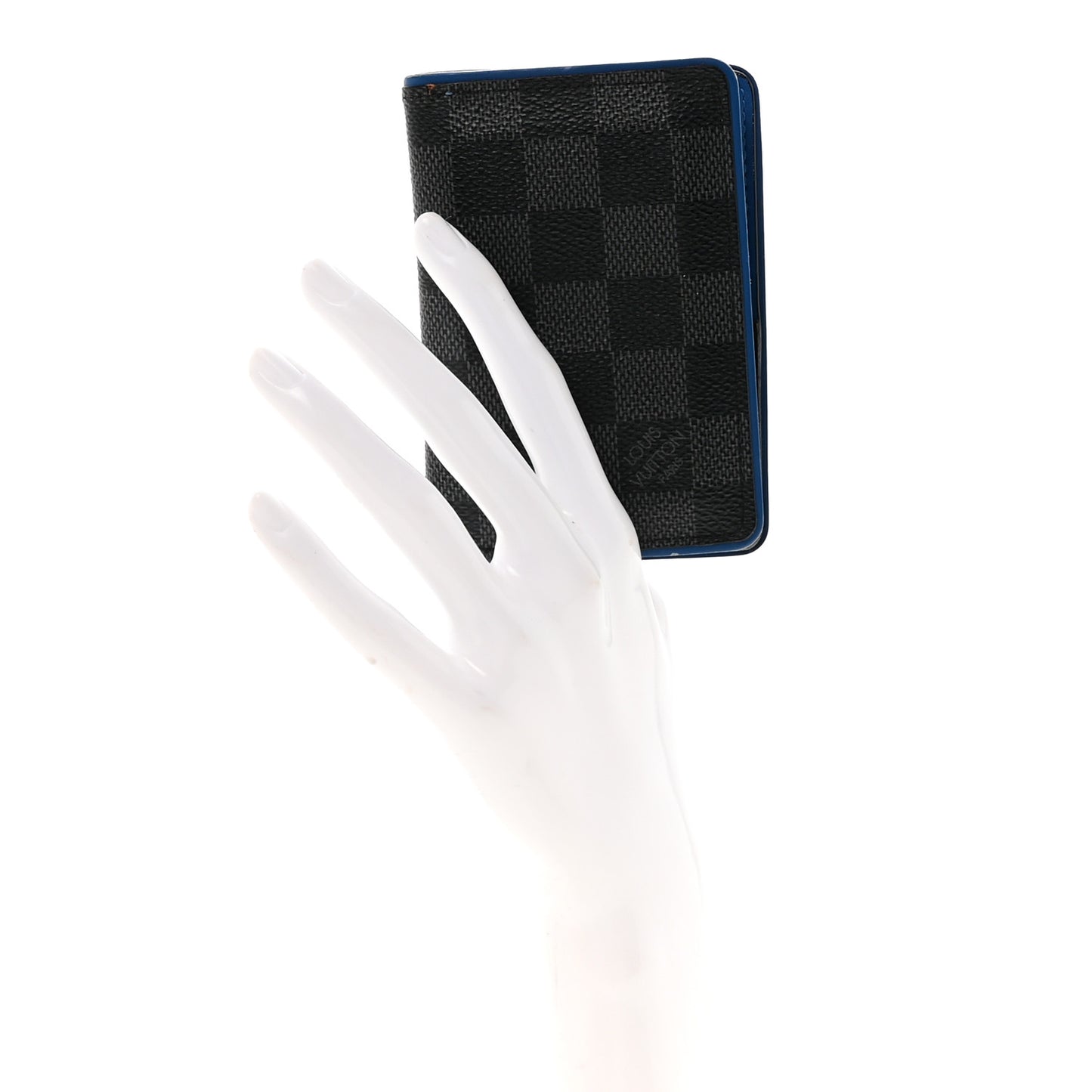 Damier Graphite Pocket Organizer Bleu Neon