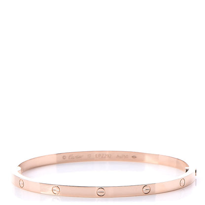 Cartier 18K Pink Gold Small LOVE Bracelet 17 1 of 10