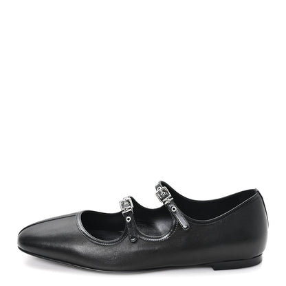 Hermes Nappa Toscan Calfskin Lilia Ballet Flats 38 Black 1 of 10