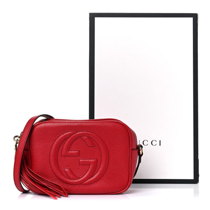 Gucci Pebbled Calfskin Small Soho Disco Bag Vibrant Red 14 of 14