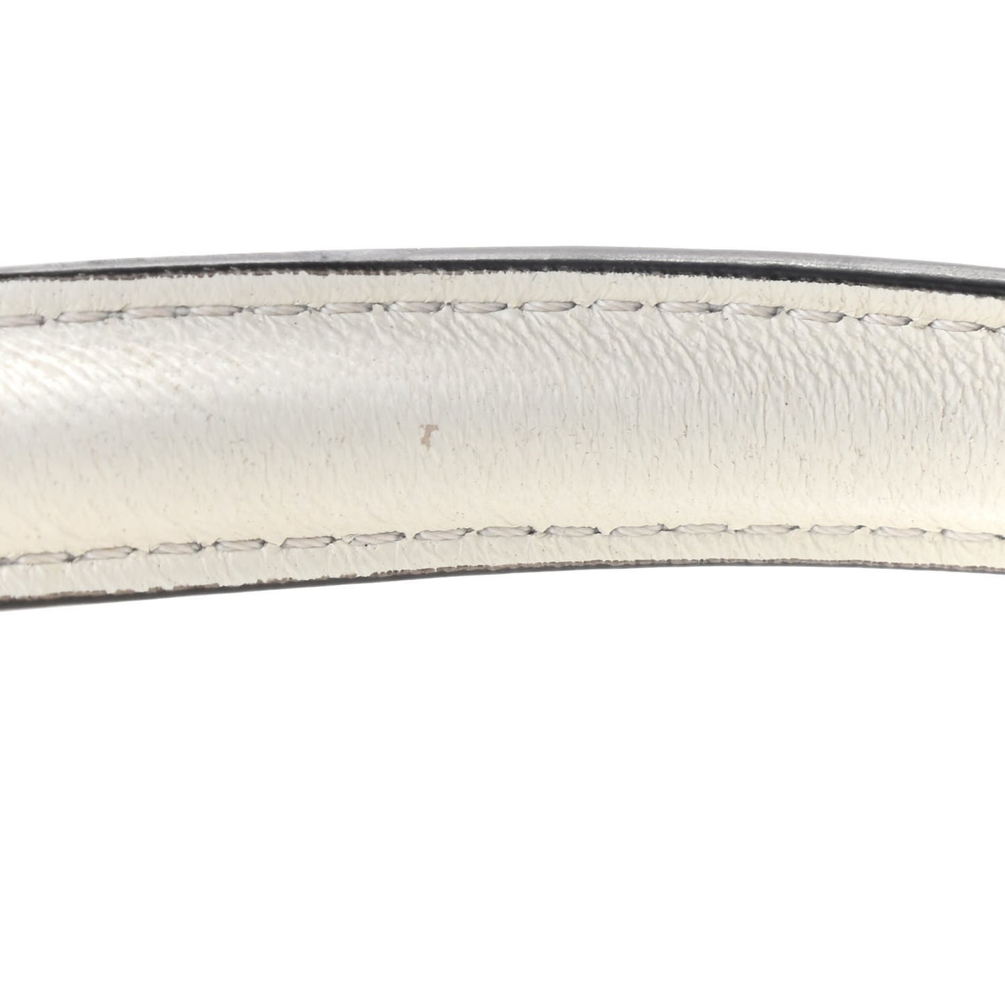 Nappa FF 1974 Embossed Mini Baguette White