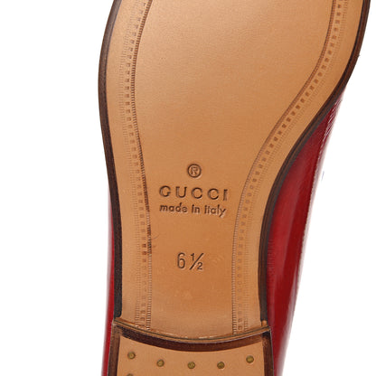 Gucci Eel Mens Brixton Horsebit Loafers 6.5 Vulcanic Red 8 of 11