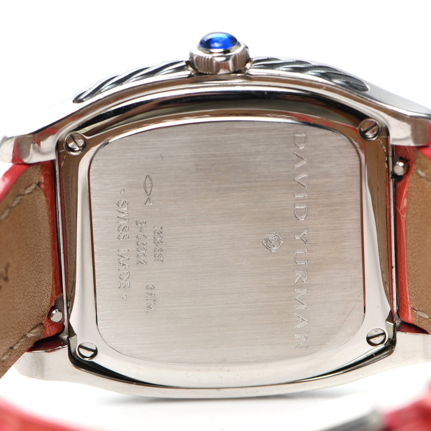 Stainless Steel Alligator Diamond Bezel Blue Mother of Pearl 32mm Thoroughbred Quartz Watch