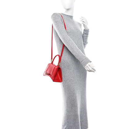 Balenciaga Shiny Box Calfskin Small Hourglass Top Handle Bag Bright Red 2 of 11