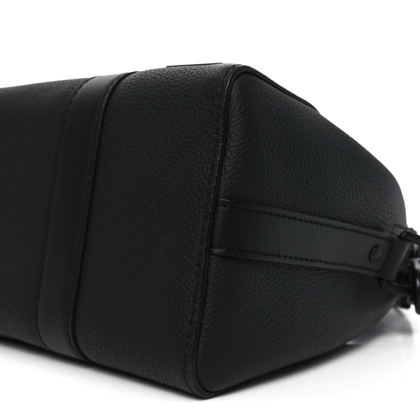 Grained Calfskin Aerogram City Keepall Black