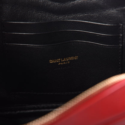 Saint Laurent Grain De Poudre Matelasse Monogram Mini Lou Camera Bag Eros Red 6 of 9