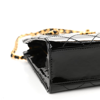 Chanel Patent Quilted Shoulder Bag Black 7 of 8