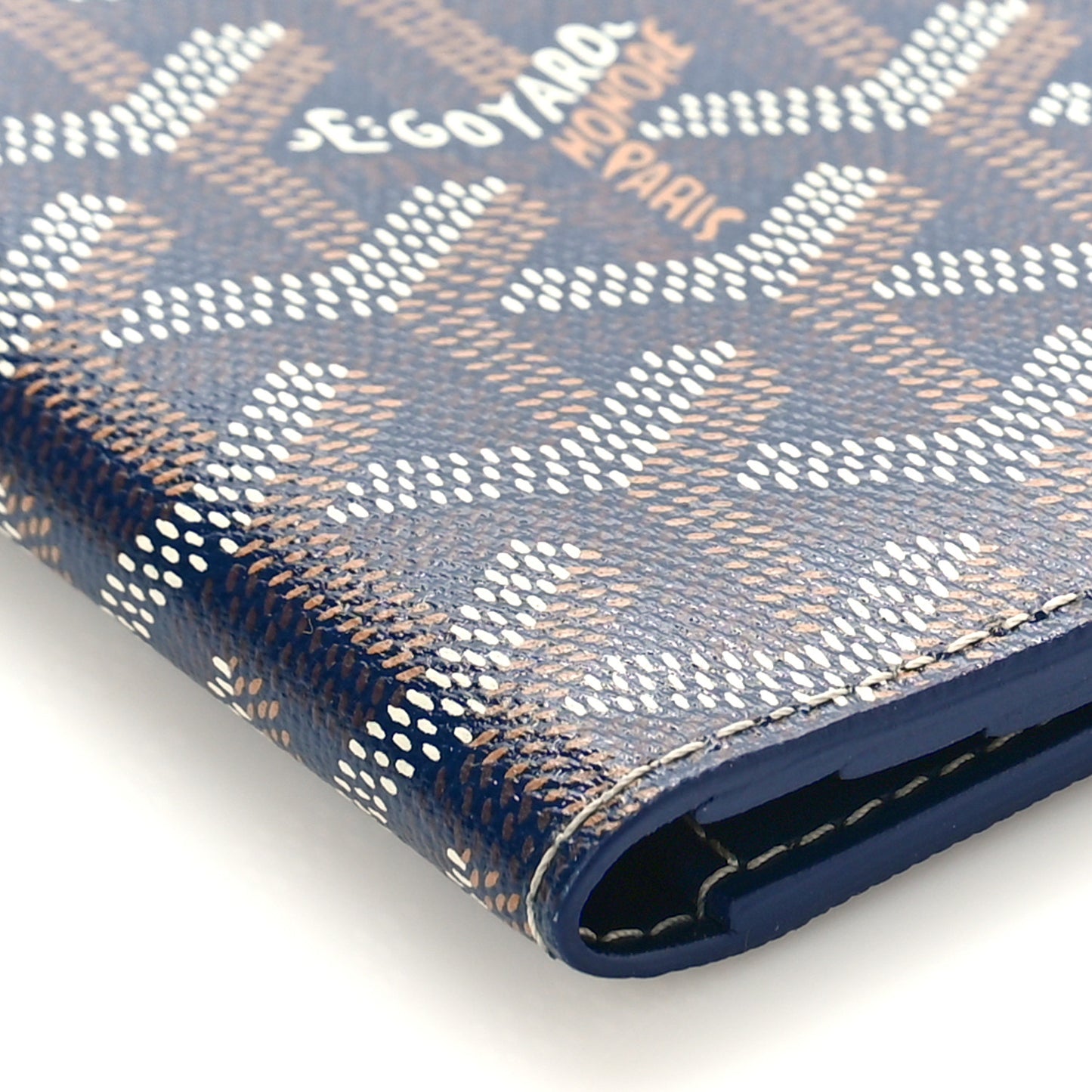 Goyardine Saint Marc Folding Card Case Navy