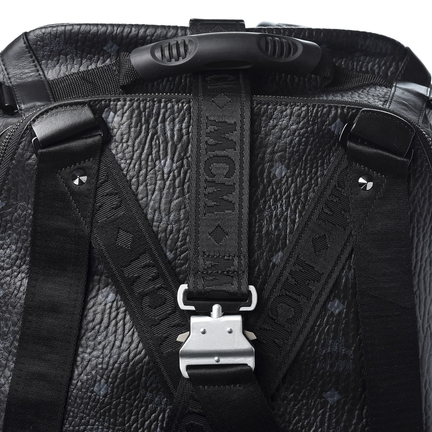 MCM Visetos Medium Jemison Backpack Black 9 of 9