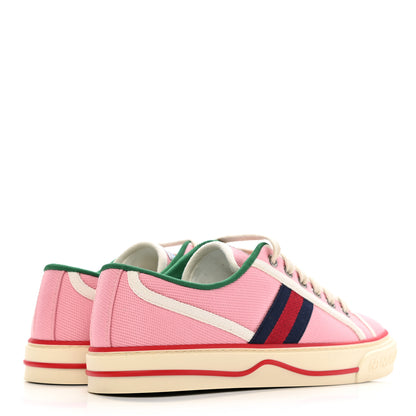 Gucci Canvas Web Womens 1977 Tennis Sneakers 38.5 Wild Rose Mystic White 4 of 8