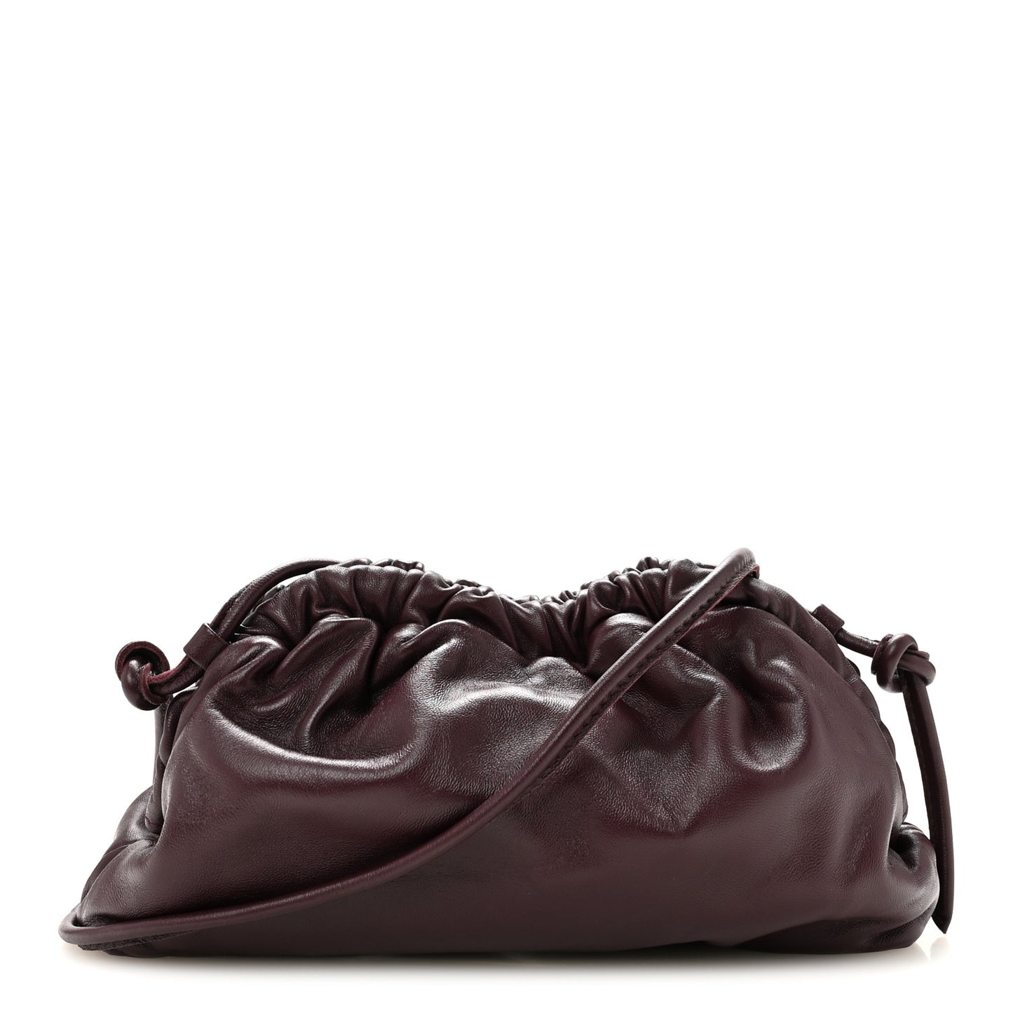 Lambskin Mini Cloud Clutch Plum