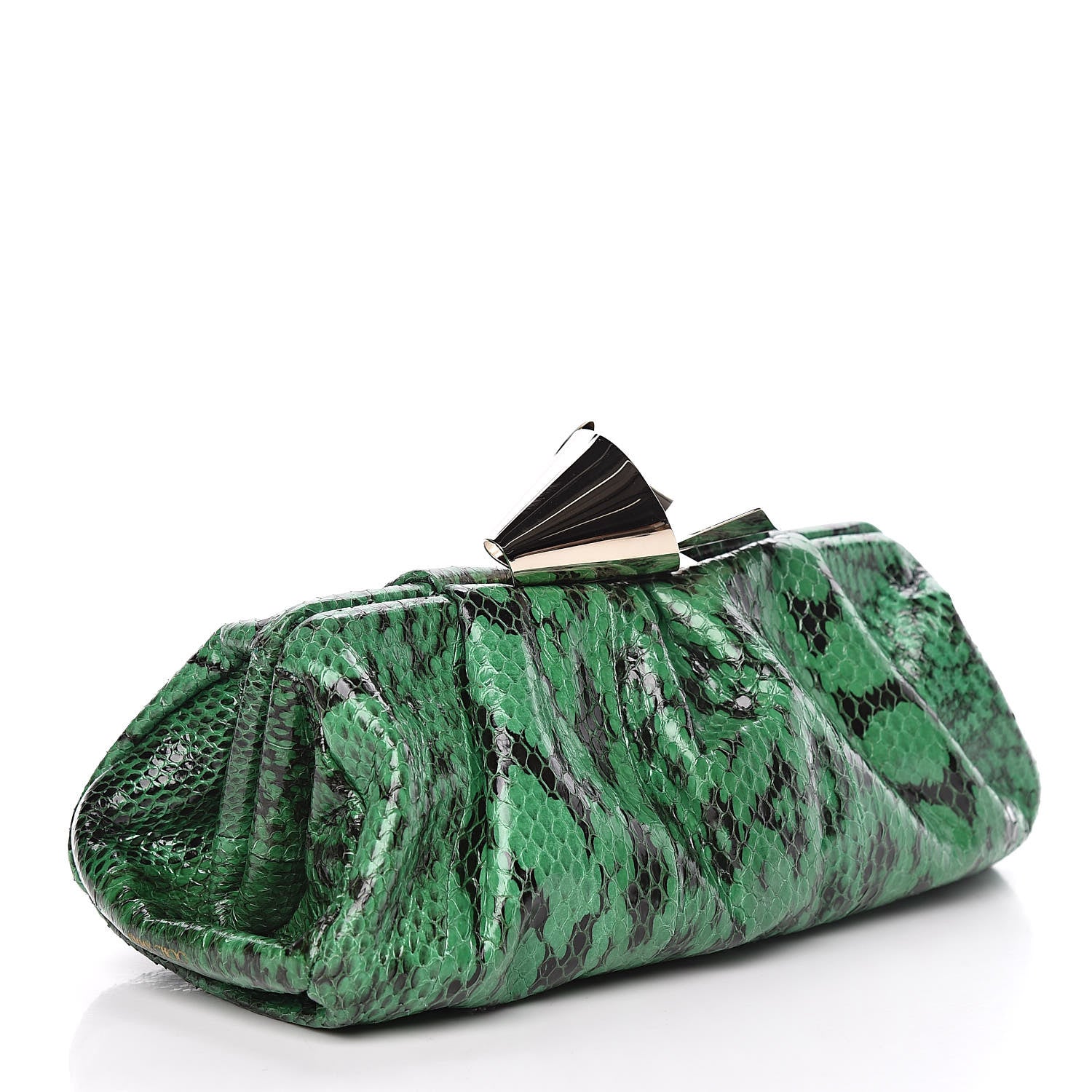 Jimmy Choo Gloss Elaphe Snakeskin Cara Clutch Kew 3 of 12